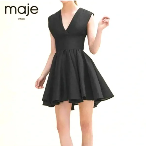 open lace back dress Maje